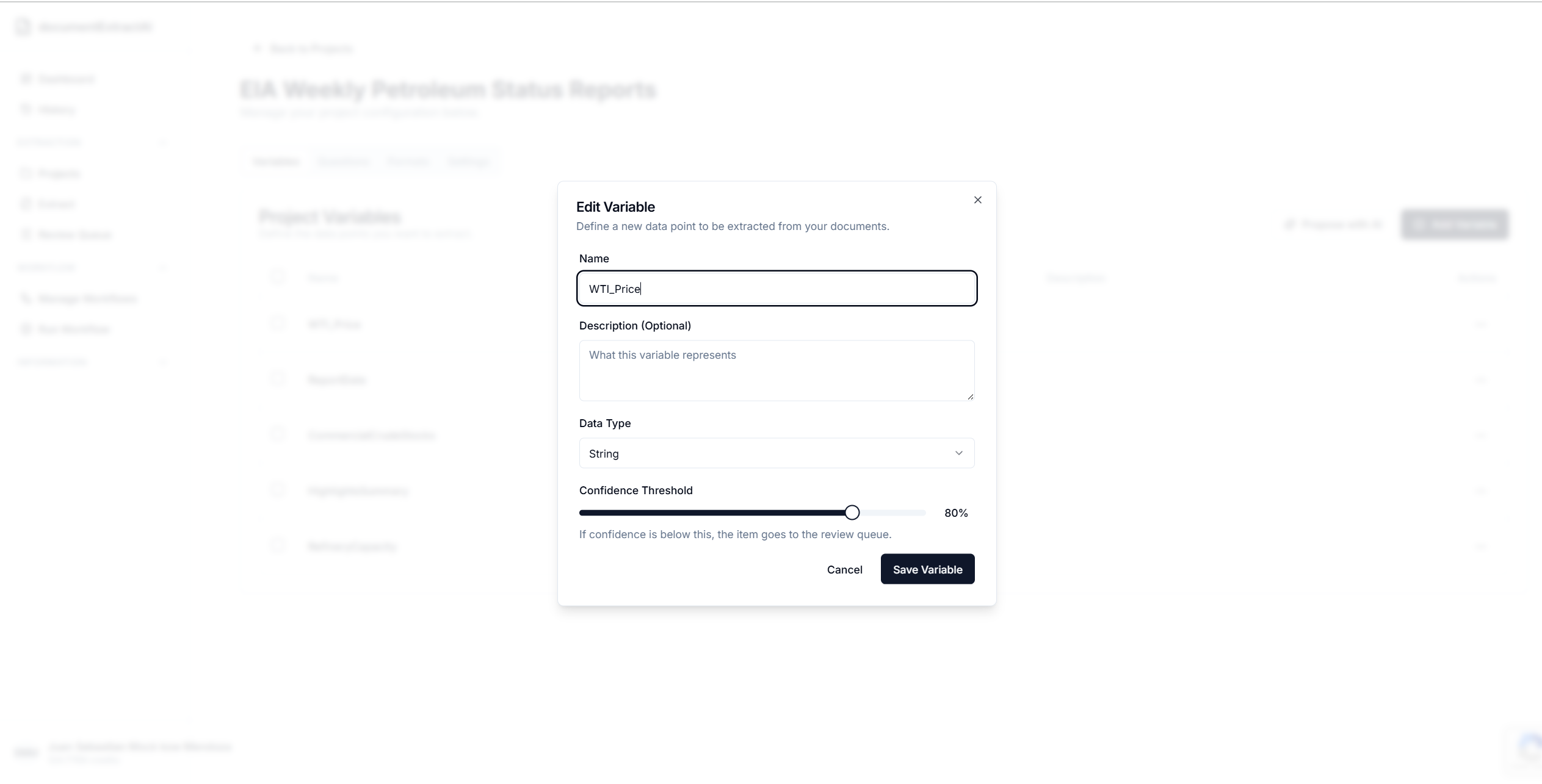 Configure Your Extraction